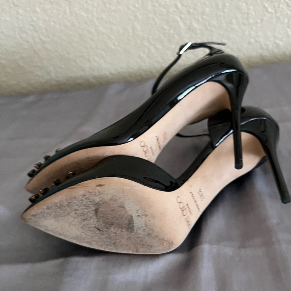 Jimmy Choo Lucy Mix Crystal D’Orsay Pumps Shoes 38.5 - Picture 12 of 15